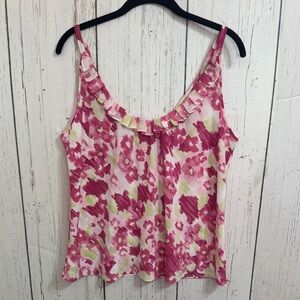 Oscar de la Renta Floral Tank Top